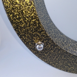 Bulaj tłoczony 350 mm stare złoto szkło matowe nakrętki kołpakowe