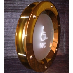 Bulaj tłoczony 350 mm złoty do wc niepełnosprawni nakrętki wieńcowe