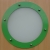 Bulaj płaski 323 mm zielony szkło matowe nakrętki kołpakowe