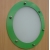 Bulaj płaski 323 mm zielony szkło matowe nakrętki kołpakowe
