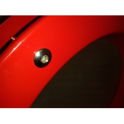 Bulaj tłoczony 350 mm czerwony szkło matowe nakrętki wieńcowe