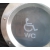 Bulaj tłoczony 350 mm inox do wc niepełnosprawni nakrętki wieńcowe