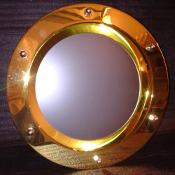 Bulaj tłoczony 350 mm złoty szkło matowe nakrętki kołpakowe