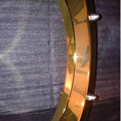Bulaj tłoczony 350 mm złoty szkło przeźroczyste nakrętki kołpakowe